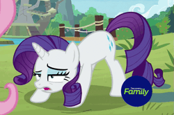 Size: 735x489 | Tagged: safe, derpibooru import, screencap, rarity, pony, fake it 'til you make it, animated, cropped, gif, invisible stallion, iwtcir, loop, out of context, panting, solo focus