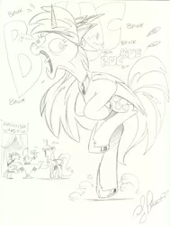 Size: 14000x18496 | Tagged: safe, artist:andypriceart, derpibooru import, crystal ball (character), princess celestia, princess luna, alicorn, earth pony, pony, absurd file size, absurd resolution, andy you magnificent bastard, balancing, bawk, behaving like a bird, bipedal, commission, crystal ball, derp, eyes closed, feather, grayscale, hypnosis, hypnotism, hypnotized, laughing, majestic as fuck, male, monochrome, open mouth, pencil drawing, pun, raised eyebrow, raised leg, scanned, sillestia, silly, simple background, sitting, smiling, stallion, swirly eyes, this will end in tears and/or a journey to the moon, tongue out, too big for derpibooru, traditional art, wat, white background