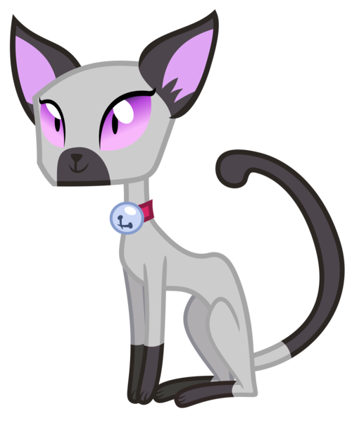Size: 5000x6000 | Tagged: absurd resolution, animal, artist:reginault, bell, bell collar, cat, collar, derpibooru import, goldie delicious' cats, pinkie apple pie, purple eyes, safe, siamese cat, simple background, solo, .svg available, transparent background, vector