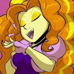 Size: 2022x2022 | Tagged: safe, artist:helixjack, derpibooru import, adagio dazzle, equestria girls, anime, commission, eyes closed, female, icon, laughing, noblewoman's laugh, smiling, solo