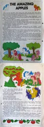 Size: 513x1463 | Tagged: safe, derpibooru import, official, applejack, applejack (g1), bowtie (g1), cherries jubilee, cotton candy (g1), lemon drop, lickety-split, majesty, peachy, posey, seaspray (g1), crab, hybrid, pony, comic:my little pony (g1), an apple a day, apple, bow, crab apple, food, g1, greed, horn, horses doing horse things, judgemental, just deserts, just desserts, king neptune, lemon drop laughs at your misery, orchard, pinching, pony food, rofl, rolling, silly, silly pony, something, sprinkles, story, surfdancer, tail bow, that pony sure does love apples, the amazing apples, tree, twirled her magic horn, who's a silly pony
