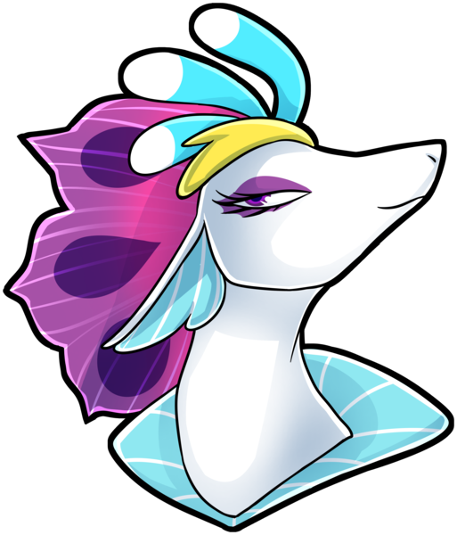 Size: 3171x3708 | Tagged: artist:draikinator, bust, derpibooru import, female, lidded eyes, my little pony: the movie, queen novo, safe, seapony (g4), simple background, solo, transparent background