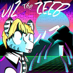 Size: 800x800 | Tagged: safe, artist:chaosmauser, derpibooru import, oc, zebra, 1980's, :p, synthwave, tongue out, zebra oc