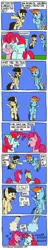 Size: 1000x5249 | Tagged: safe, artist:timsplosion, derpibooru import, pinkie pie, rainbow dash, wild fire, oc, oc:snowdrop (mutatingraven), earth pony, pegasus, pony, unicorn, comic, mutatingraven, no pupils, sibsy