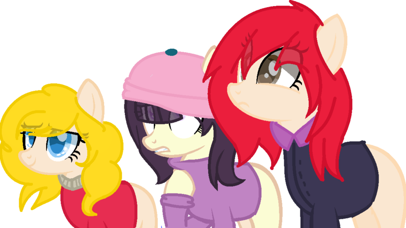 Size: 1135x637 | Tagged: safe, artist:chochi-chan, derpibooru import, ponified, pony, bebe stevens, red (south park), simple background, south park, transparent background, wendy testaburger