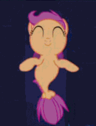 Size: 828x1080 | Tagged: safe, derpibooru import, screencap, apple bloom, scootaloo, sweetie belle, seapony (g4), surf and/or turf, animated, c:, cropped, cute, cutealoo, cutie mark crusaders, dancing, eyes closed, gif, loop, needs more jpeg, sea-mcs, seaponified, seapony apple bloom, seapony scootaloo, seapony sweetie belle, smiling, solo, species swap, swimming, that pony sure does love being a seapony, tunaloo, underwater, water