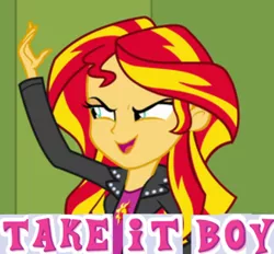 Size: 732x680 | Tagged: safe, derpibooru import, edit, edited screencap, screencap, sunset shimmer, equestria girls, equestria girls (movie), caption, cropped, expand dong, exploitable meme, image macro, lidded eyes, meme, solo, text