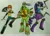 Size: 2678x1909 | Tagged: safe, artist:bozzerkazooers, derpibooru import, rarity, equestria girls, action pose, april o'neil, donatello, fan, image, jpeg, ponied up, sickle, teenage mutant ninja turtles, tmnt 2012, traditional art