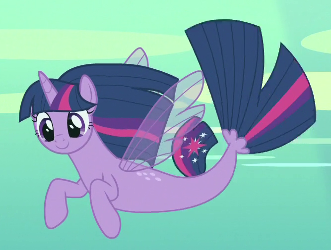 Size: 667x505 | Tagged: alicorn, cropped, derpibooru import, safe, screencap, seaponified, seapony (g4), seapony twilight, season 8, solo, species swap, spoiler:s08, surf and/or turf, twilight sparkle, twilight sparkle (alicorn)