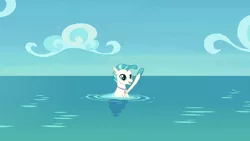 Size: 1920x1080 | Tagged: cute, derpibooru import, safe, screencap, seapony (g4), solo, surf and/or turf, terrabetes, terramar, waving