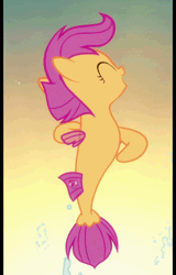 Size: 578x904 | Tagged: animated, cropped, cute, cutealoo, derpibooru import, happy, safe, scootaloo, screencap, seaponified, seapony (g4), seapony scootaloo, solo, species swap, spinning, surf and/or turf, your heart is in two places
