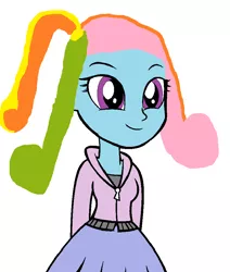 Size: 823x971 | Tagged: safe, artist:nightshadowmlp, derpibooru import, rainbow dash (g3), equestria girls, 1000 hours in ms paint, base used, clothes, equestria girls-ified, hoodie, ponytail, side ponytail, skirt, sweater