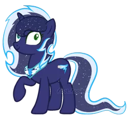 Size: 1024x934 | Tagged: safe, artist:roserooibos, derpibooru import, oc, oc:comet chaser, pony, unicorn, female, mare, offspring, parent:princess luna, parent:soarin', parents:soarluna, simple background, solo, transparent background