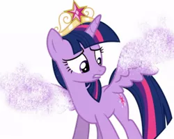 Size: 1028x821 | Tagged: abuse, alicorn, avengers: infinity war, big crown thingy, derpibooru import, disintegration, edit, element of magic, i don't feel so good, imminent death, implied death, jewelry, regalia, safe, twilight sparkle, twilight sparkle (alicorn), twilybuse, wings