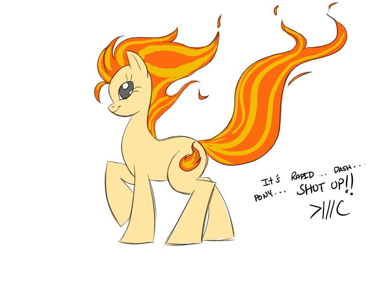 Size: 1280x1002 | Tagged: safe, artist:thex-plotion, derpibooru import, ponified, pony, rapidash, pokémon