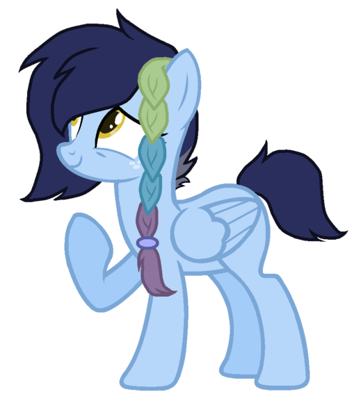 Size: 931x1077 | Tagged: safe, artist:zafara1222, derpibooru import, oc, pegasus, pony, female, mare, offspring, parent:rainbow dash, parent:soarin', parents:soarindash, simple background, solo, transparent background