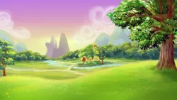 Size: 1680x945 | Tagged: artist:jeremywithlove, background, canterlot, cottage, derpibooru import, everfree forest, fluttershy's cottage, no pony, river, safe, scenery, tree