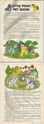 Size: 720x2000 | Tagged: baby glory, baby ponies, bee, bird, blossom, bowtie (g1), brandy, butterfly, comic:my litle pony (g1), cotton candy (g1), derpibooru import, dragon costume, dream castle meadows, flutterbye, frog, g1, horn, insect, lemon drop, little pony pet show, majesty, masquerade (g1), official, pet show, red admiral, safe, sky the kingfisher, smelling bee, sparkler (g1), spike (g1), story, tea party, twirled her magic horn
