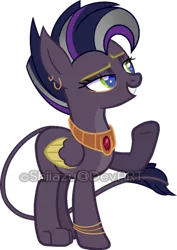 Size: 400x566 | Tagged: artist:shiiazu, derpibooru import, female, hybrid, oc, oc:quetzali, oc:quetzalli, offspring, offspring's offspring, parent:oc:nova star sparkle, parent:oc:xipilli, parents:oc x oc, safe, simple background, solo, transparent background, vector, watermark