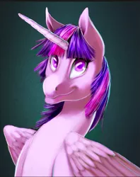 Size: 601x758 | Tagged: safe, artist:may-li128, derpibooru import, twilight sparkle, twilight sparkle (alicorn), alicorn, pony, female, looking at you, mare, smiling, solo