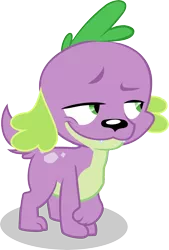 Size: 7000x10327 | Tagged: safe, artist:tyto-ovo, derpibooru import, edit, editor:slayerbvc, vector edit, spike, dog, equestria girls, equestria girls (movie), absurd resolution, accessory-less edit, costanza face, dreamworks face, lidded eyes, male, missing accessory, simple background, smiling, smirk, solo, spike the dog, transparent background, vector