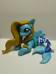 Size: 1024x1365 | Tagged: safe, artist:earthenpony, derpibooru import, oc, pony, seapony (g4), craft, custom, female, irl, photo, sculpture, solo, toy, traditional art