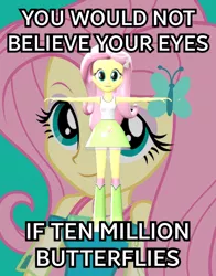 Size: 1024x1307 | Tagged: safe, derpibooru import, fluttershy, equestria girls, equestria girls series, 3d, fireflies (song), looking at you, meme, owl city, solo, song reference, t pose