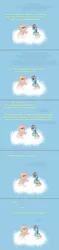 Size: 504x2136 | Tagged: safe, artist:verve, derpibooru import, fluttershy, rainbow dash, genie, pegasus, pony, ain't never had friends like us, non-compete clause, ask, cloud, comic, female, gradient background, mare, on a cloud, pixel art, tumblr