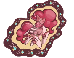 Size: 1024x806 | Tagged: safe, artist:bunny-master, derpibooru import, pinkie pie, pegasus, pony, leak, spoiler:g5, g5, pegasus pinkie pie, pinkie pie (g5), race swap, simple background, solo, transparent background, watermark