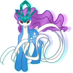 Size: 2398x2408 | Tagged: safe, artist:visiouscatlovet, derpibooru import, ponified, pony, suicune, pokémon, ponymon, simple background, solo, transparent background