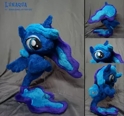 Size: 3884x3632 | Tagged: artist:baraka1980, derpibooru import, high res, irl, photo, plushie, princess luna, safe, seaponified, seapony (g4), seapony luna, solo, species swap