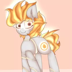 Size: 960x960 | Tagged: artist needed, safe, derpibooru import, oc, oc:bonfire, unofficial characters only, pony, robot, robot pony, discord (program), discord bot, female, mare, simple background, solo