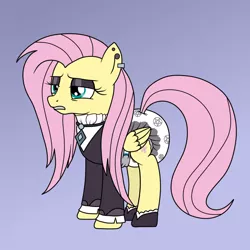Size: 1666x1666 | Tagged: suggestive, artist:hodgepodgedl, derpibooru import, fluttershy, pegasus, pony, fake it 'til you make it, clothes, diaper, diaper fetish, eyeshadow, female, fetish, fluttergoth, goth, makeup, poofy diaper, shoes, solo, solo female
