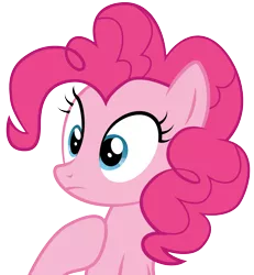 Size: 5163x5591 | Tagged: safe, artist:silentmatten, derpibooru import, pinkie pie, pony, absurd resolution, simple background, solo, transparent background, vector, when she doesn't smile