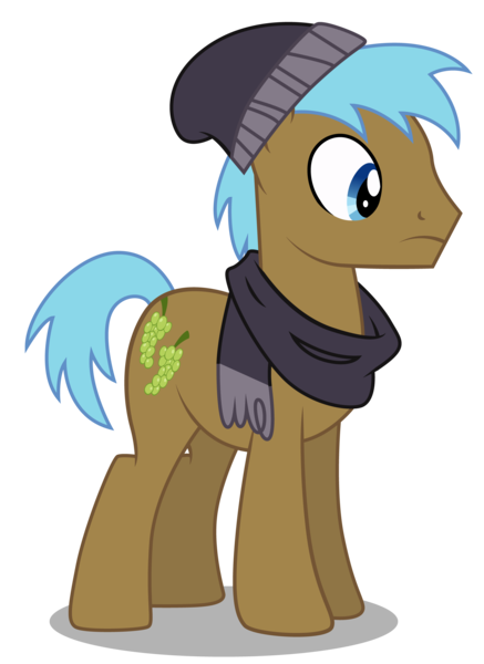 Size: 3539x4859 | Tagged: safe, artist:dragonchaser123, derpibooru import, neigh sayer, earth pony, pony, fake it 'til you make it, .ai available, background pony, beanie, clothes, hat, male, scarf, simple background, solo, stallion, transparent background, vector