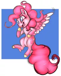 Size: 2260x2820 | Tagged: safe, artist:lildooks, derpibooru import, pinkie pie, pegasus, pony, leak, spoiler:g5, explicit source, female, g5, mare, pegasus pinkie pie, pinkie pie (g5), race swap, solo, unshorn fetlocks