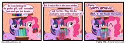 Size: 950x327 | Tagged: artist:gx, artist:jetstreamx, comic, derpibooru import, horsepower, pinkie pie, safe, twilight (series), twilight sparkle