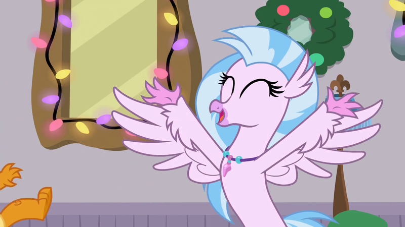 Size: 1920x1080 | Tagged: derpibooru import, hearth's warming, safe, screencap, silverstream, smolder, the hearth's warming club