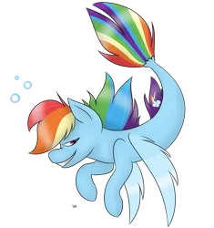 Size: 779x830 | Tagged: artist:yourbestnightmaree, derpibooru import, rainbow dash, safe, seaponified, seapony (g4), seapony rainbow dash, simple background, solo, species swap, transparent background