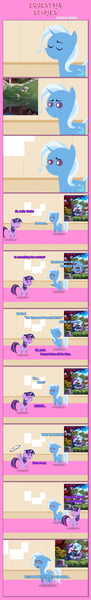 Size: 1205x7932 | Tagged: safe, artist:amarynceus, artist:estories, deleted from derpibooru, derpibooru import, starlight glimmer, trixie, twilight sparkle, twilight sparkle (alicorn), alicorn, pony, unicorn, ><, comic, duo, eyes closed, female, hello darkness my old friend, mare, pointy ponies, race swap, scrunchy face, song reference, the sound of silence, unicorn twilight