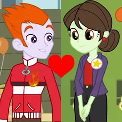 Size: 749x749 | Tagged: safe, derpibooru import, edit, edited screencap, screencap, heath burns, sophisticata, equestria girls, equestria girls (movie), athlete, background human, clothes, cropped, female, hair bun, heart, male, shipping, shipping domino, sophistiburns, straight, tracksuit