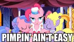 Size: 960x540 | Tagged: derpibooru import, pimp, pimpin' ain't easy, pinkie pie, safe