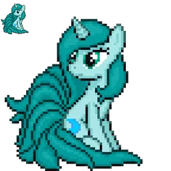 Size: 360x360 | Tagged: safe, artist:phonicb∞m, derpibooru import, oc, oc:ambient waves, unofficial characters only, unicorn, gameboy advance, kitsune, pixel art, pokémon, simple background, solo, sprite, transparent background