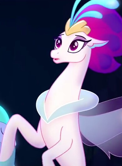 Size: 390x531 | Tagged: cropped, derpibooru import, impressed, my little pony: the movie, one small thing, open mouth, queen, queen novo, safe, screencap, seapony (g4), underwater