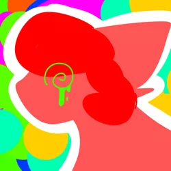 Size: 500x500 | Tagged: safe, artist:shoto, derpibooru import, ponified, pony, comic:flightcamp, balloon (inanimate insanity), bright, color porn, eyestrain warning, inanimate insanity, medibang paint, needs more saturation, solo, vent art