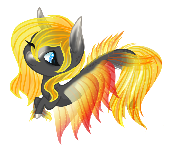 Size: 2905x2480 | Tagged: artist:oneiria-fylakas, chibi, derpibooru import, female, high res, oc, oc:lucifer, one eye closed, safe, seapony (g4), simple background, solo, transparent background, unofficial characters only, wink