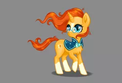 Size: 1500x1024 | Tagged: safe, artist:alpaca-pharaoh, derpibooru import, sunburst, pony, unicorn, cape, clothes, female, glasses, mare, rule 63, simple background, solo, sunstone (g4 r63 sunburst)