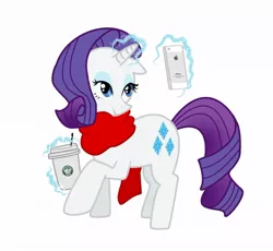 Size: 1024x943 | Tagged: apple (company), clothes, coffee, coffee cup, cup, derpibooru import, hipster, iphone, mobile phone, phone, rarity, safe, scarf, smartphone, solo