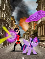 Size: 1230x1618 | Tagged: safe, artist:ejlightning007arts, derpibooru import, twilight sparkle, twilight sparkle (alicorn), alicorn, crossover, flyrokinesis, flyrokinetic, image, magical telekinesis, magical telekinetic, png, the incredibles, violet parr