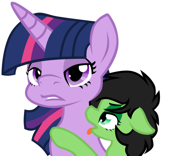 Size: 4840x4413 | Tagged: safe, artist:daku, derpibooru import, twilight sparkle, oc, oc:anonfilly, pony, absurd resolution, exploitable, female, filly, floppy ears, jojo's bizarre adventure, licking, lidded eyes, nervous, open mouth, parody, simple background, the taste of a liar, tongue out, transparent background, vento aureo